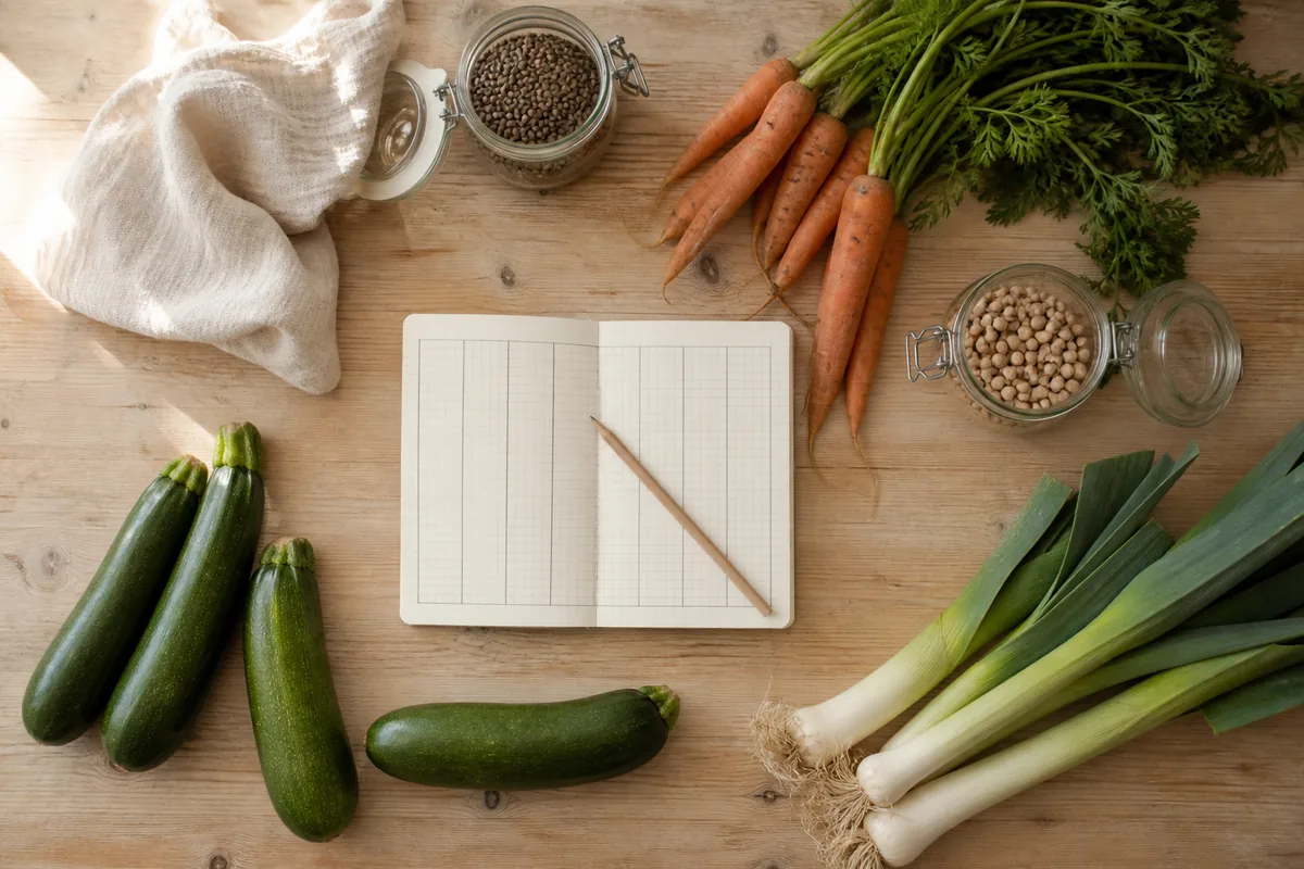 Menu pour la semaine : construire une trame qui tient