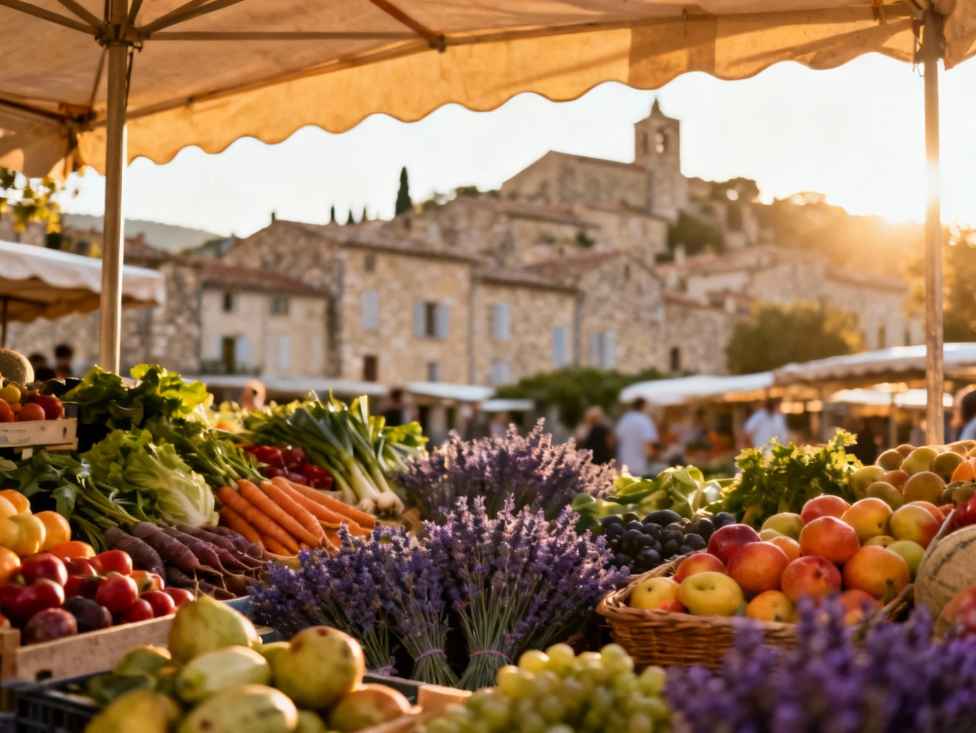 Marché provençal coloré