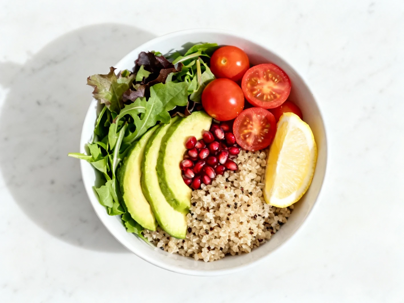 Assiette équilibrée et colorée